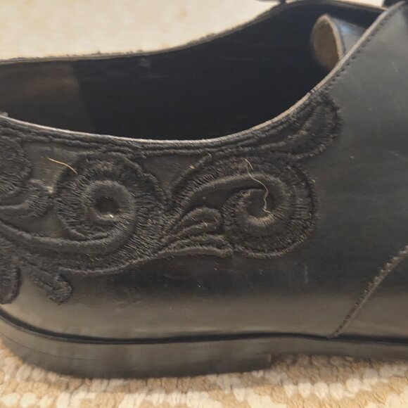 Stephane Kelian Black Leather Oxford Derby Shoes - Picture 4 of 7